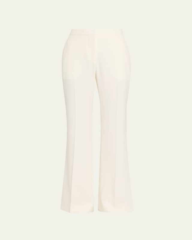 Mid-Rise Wool Bootcut Trousers
